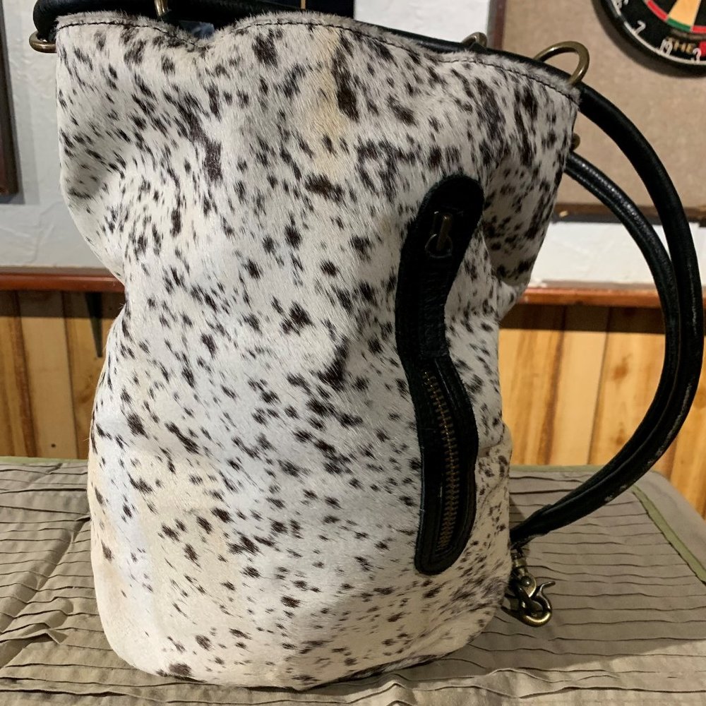 Beautiful Cowhide Bucket Bag or Backpack Style